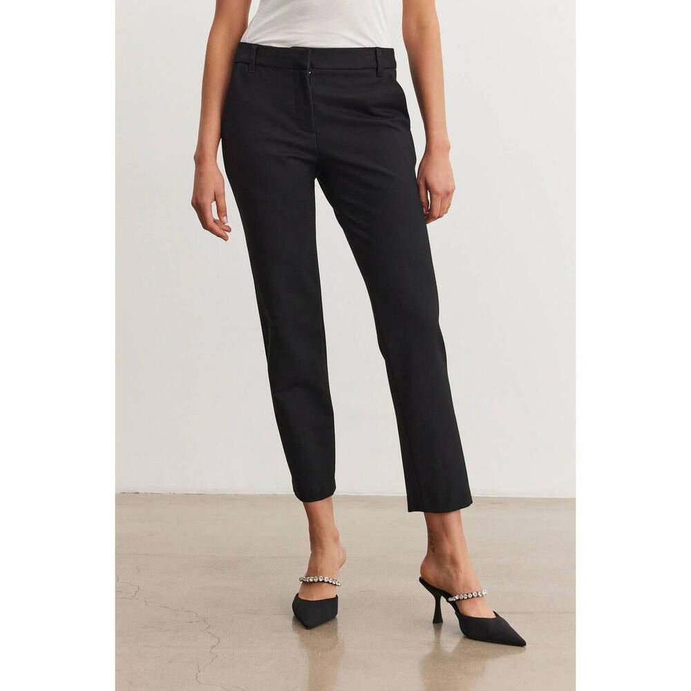 NEW VELVET BY GRAHAM & SPENCER jay straight leg pants in black